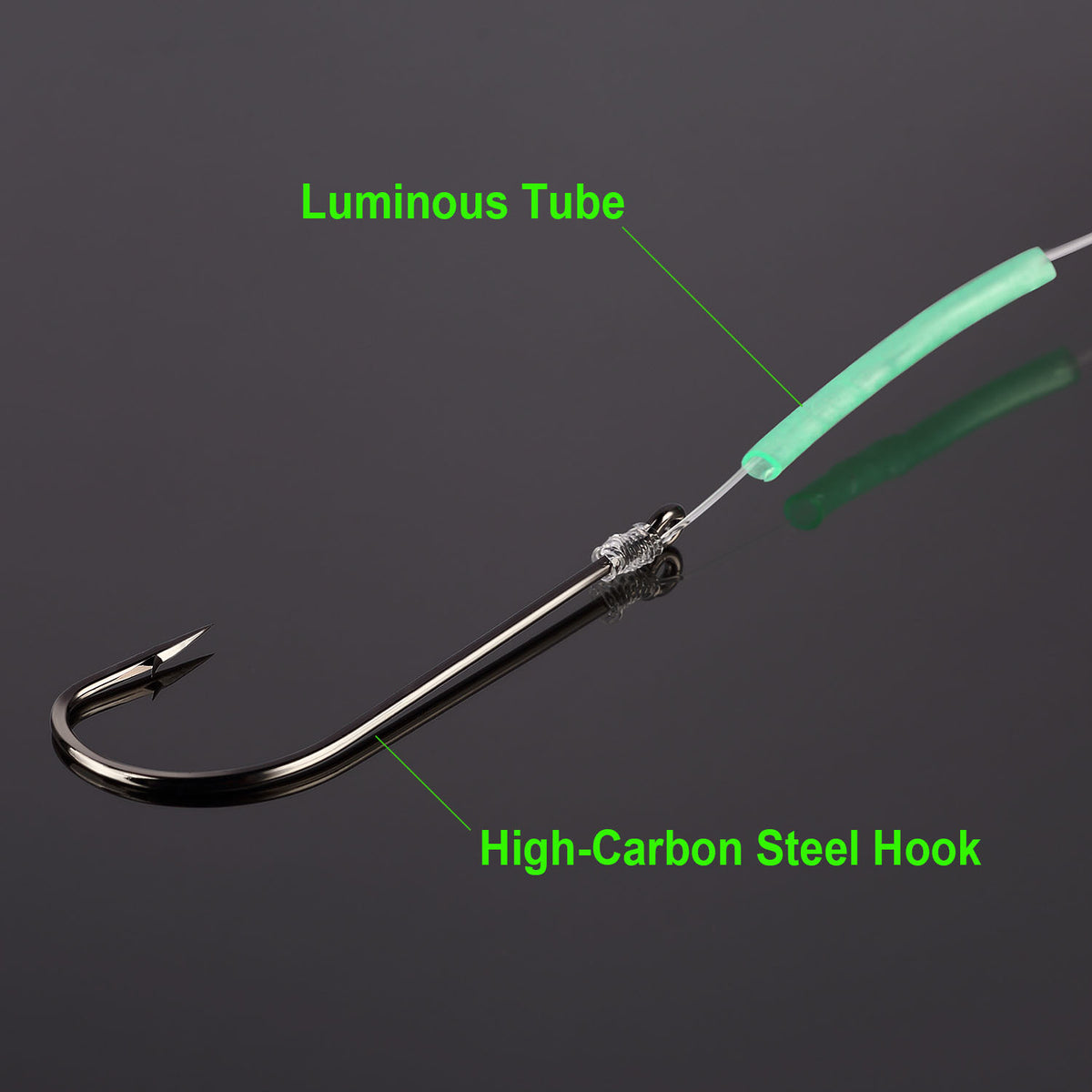 High Carbon Steel String Hook with 5 Hook Rigs Swivel Fishing