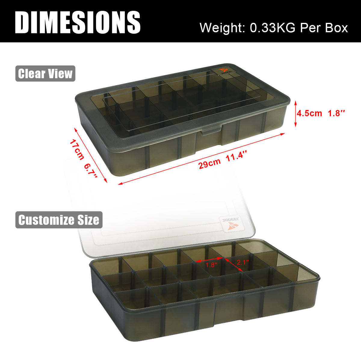 2Pcs Portable Tackle Box Multi-function Lures Box Professional Fishing Box  Bait Supply