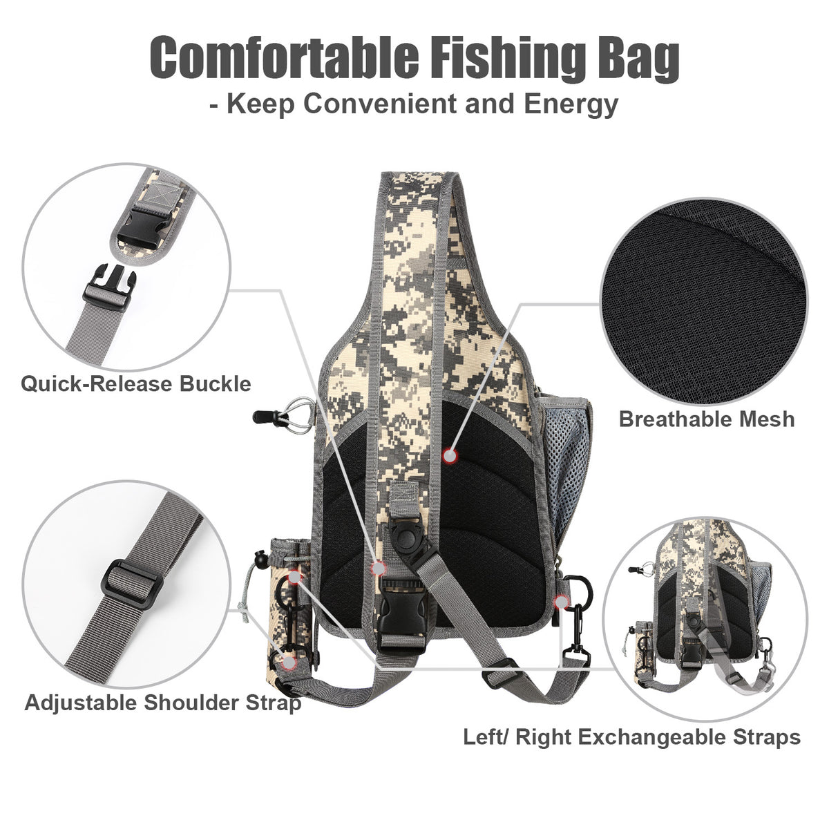 Beige Sling Shlouder Backpack – Rodeel Fishing