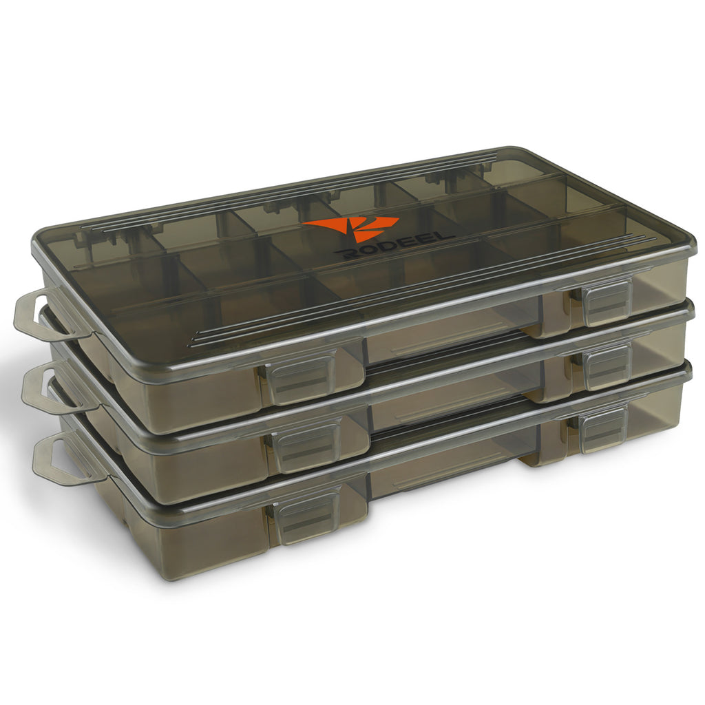 eco friendly tackle box Black/Blue lid storage Three Tray Tackle Box in