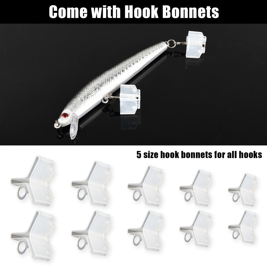 covers for fishing hooks Kylebooker Lure Wraps, 4 Packs Lure Cover, Saltwater Resistant Fishing Gear, Fishing Hook Orange / 4 Pack Medium (5.67x 3.38) Hook bonnets are also a good way of preventing hooks from tangling in your tackle box. Hook Guard Fishing Hook Caps