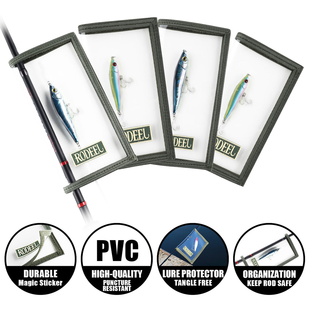 clear plastic and velcro fishing rod lure covers Clear PVC Lure Covers – Rodeel Fishing