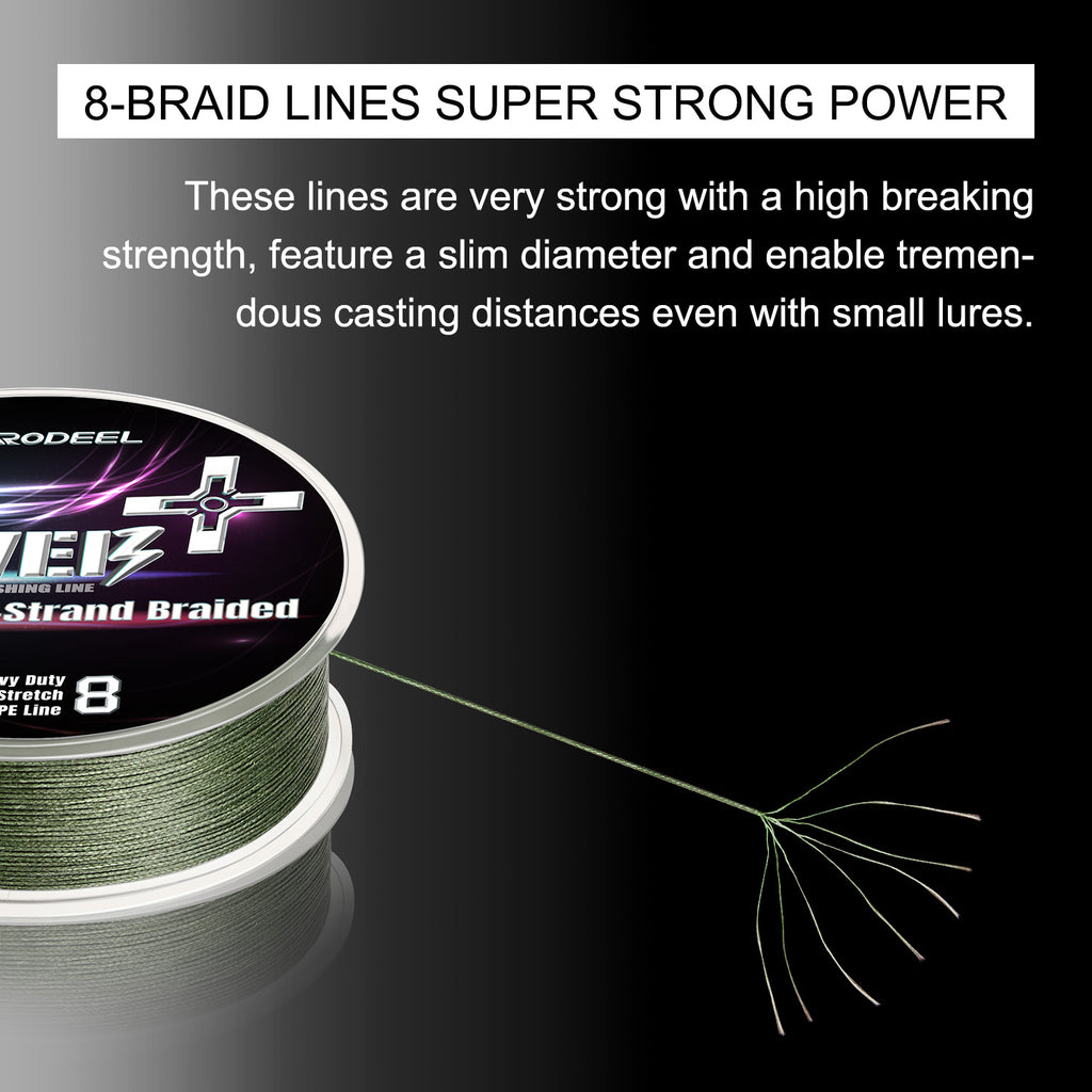 Power Plus 8 Strands Braided Fishing Line Rodeel Fishing Power Plus 8 Strands Braided Fishing Line Rodeel Fishing
