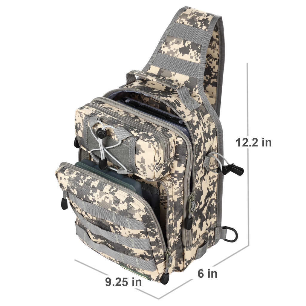 Camouflage Backpack with 4 Tackle Boxes