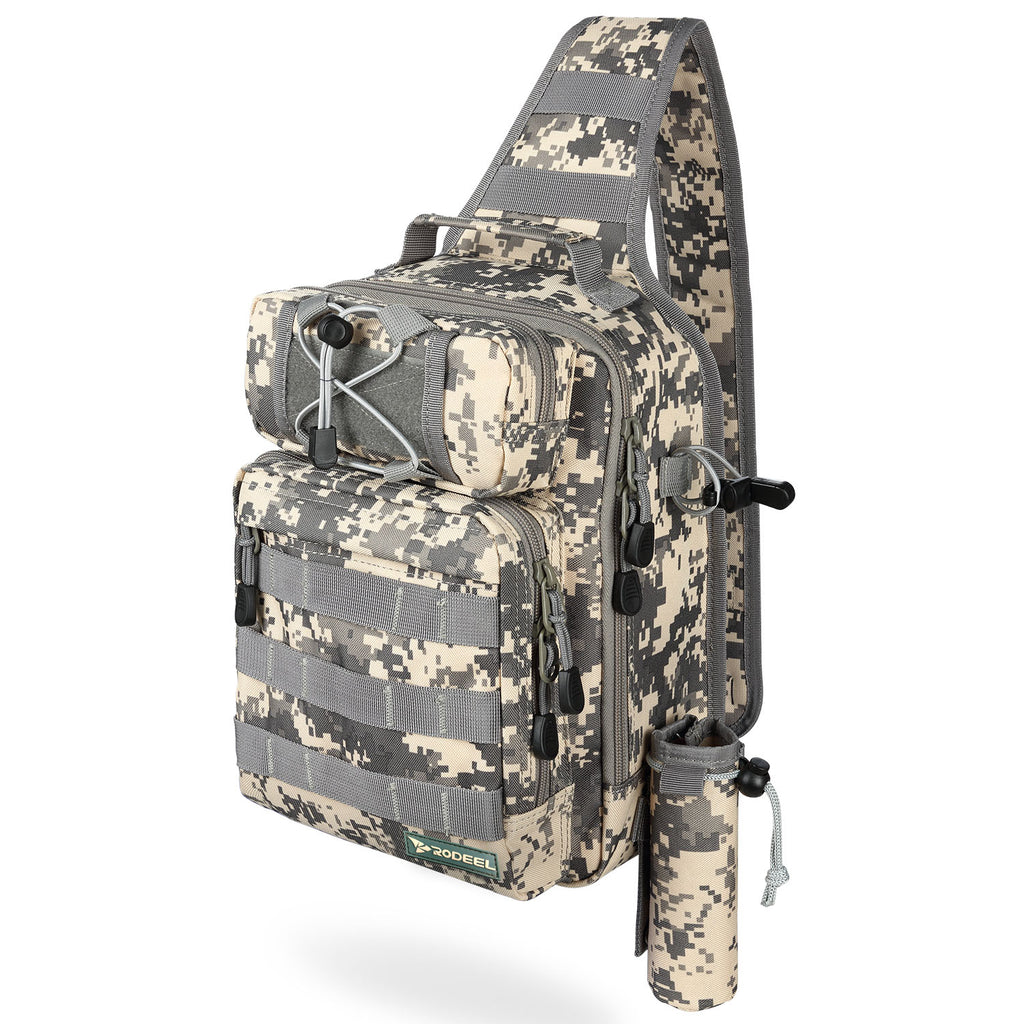 Fishing Tackle Crossbody Bag, Polyester Sling Carry Pack with Adjustable  Shoulder Straps(Orange)