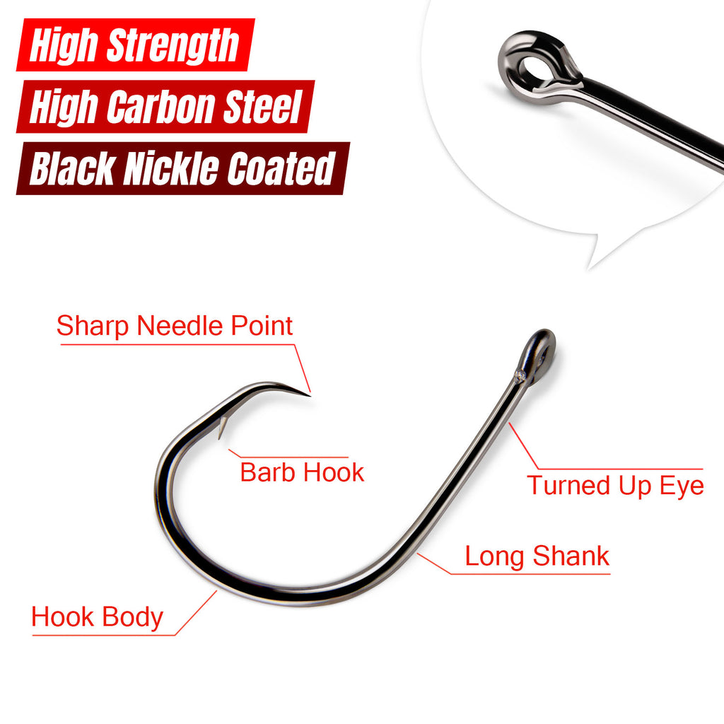 collection of fishing hooks Circle Hooks Set Tackcle Box – Rodeel Fishing