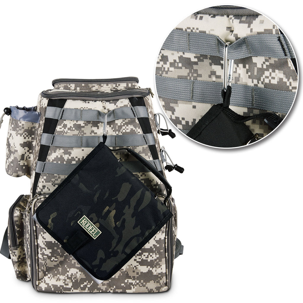 Rodeel Large Storage Backpack Fishing Hiking Tackle Backpack, Saltwater  Resistant Fishing Bags