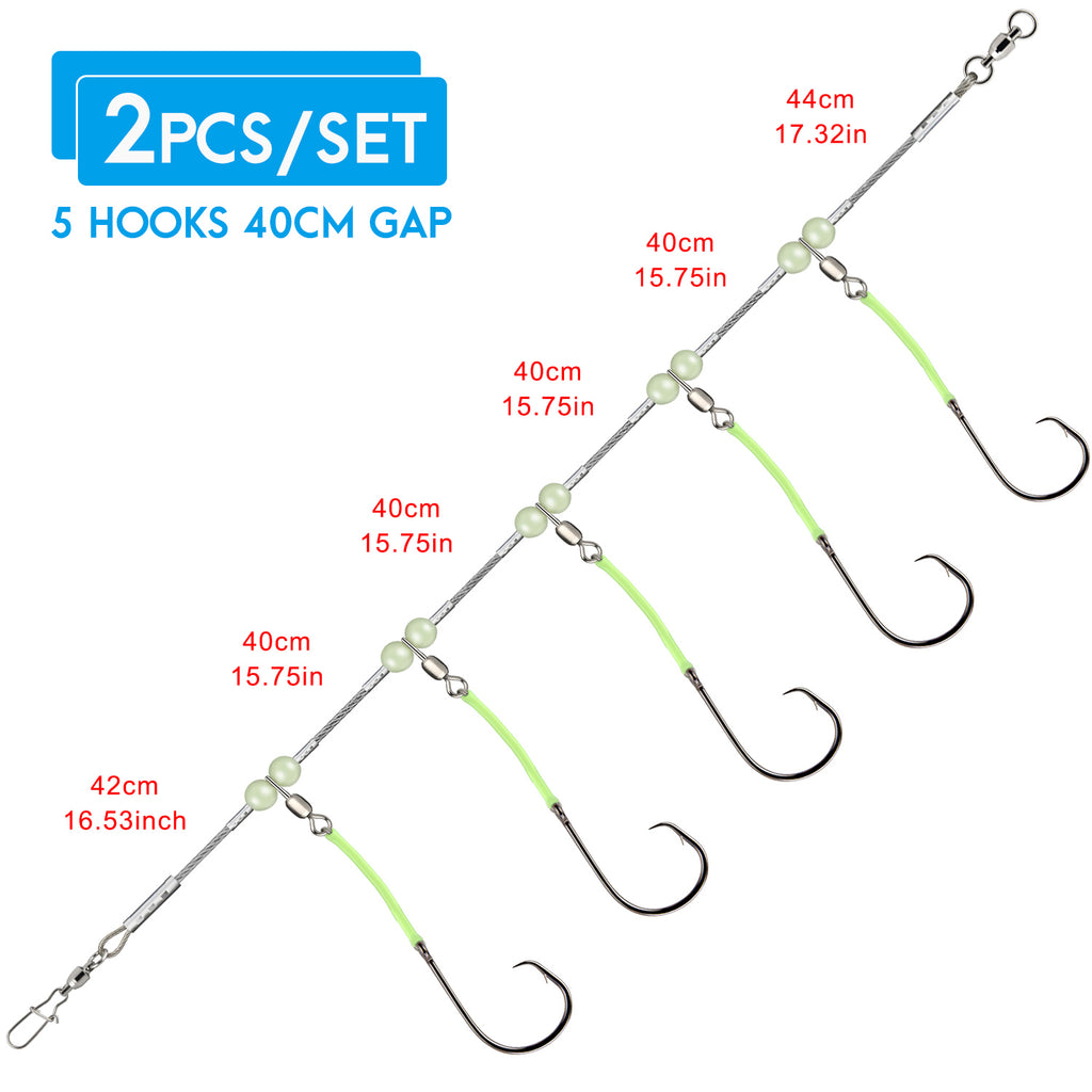 distance between fishing rod and hook Sea Rigs 3/5 Position – Rodeel Fishing purpose 4 hooks for baitcasting-rod Ways to tie a Size:#15-100 pcs