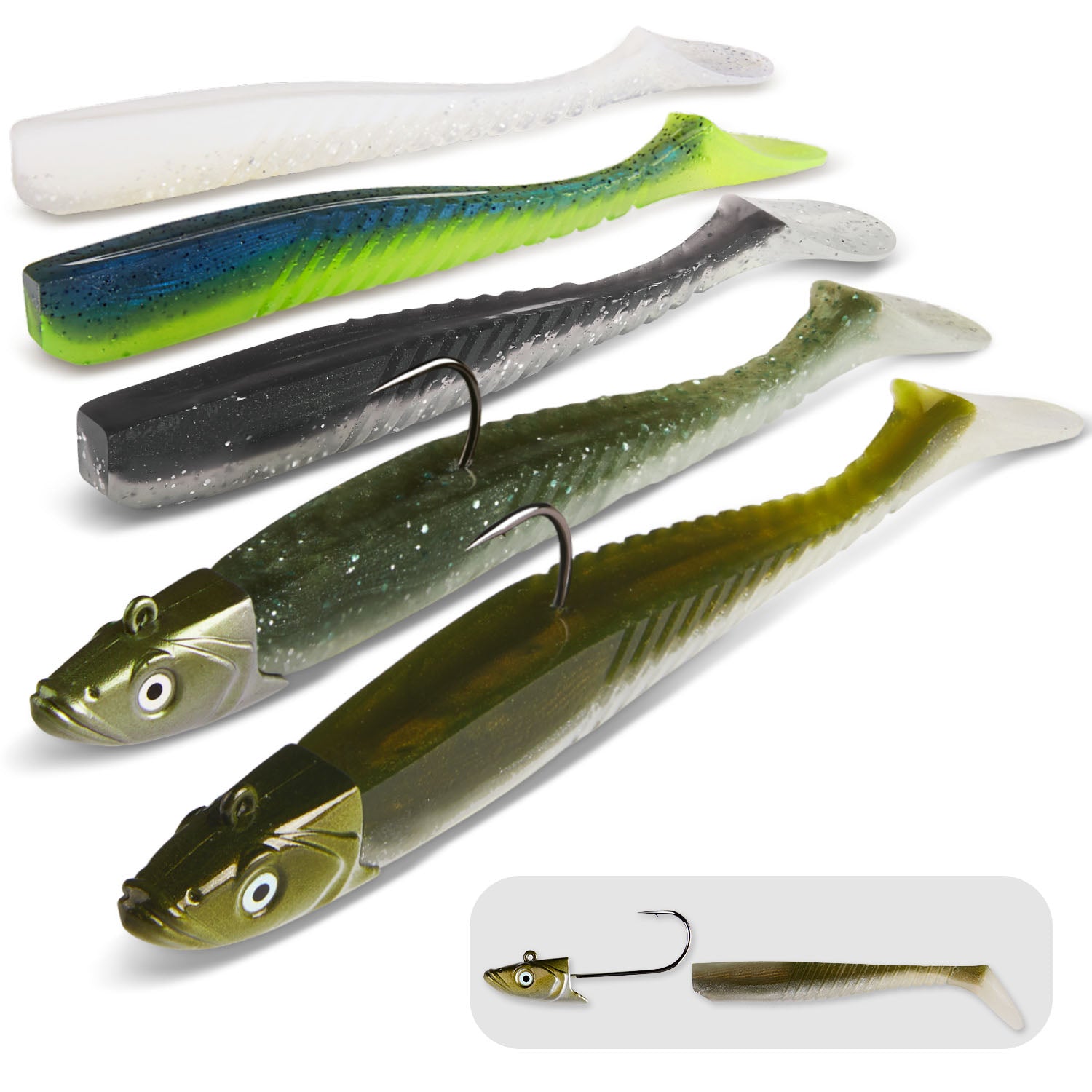  Rodeel Fishing Lure Wraps 8 Packs Clear PVC Lure Covers